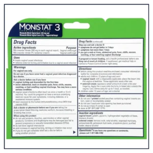 Monistat 3 - Effective Yeast Infection Treatment