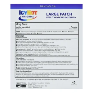 Icy Hot Original Pain Relief Patch - Fast and Effective Pain Relief