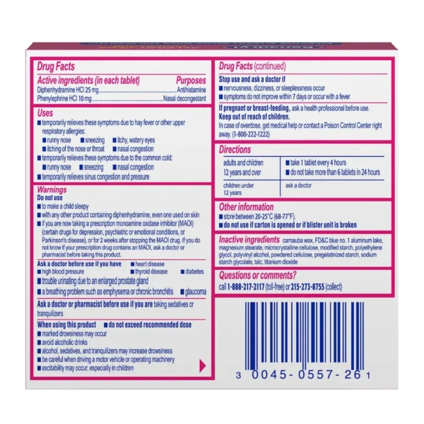 Benadryl Allergy Plus Congestion - Dual Relief for Allergy and Congestion