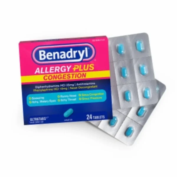 Benadryl Allergy Plus Congestion - Dual Relief for Allergy and Congestion