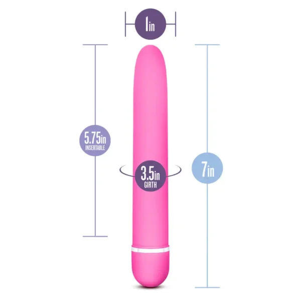 Buy Rosé Luxuriate Pink 7-Inch Smooth Vibrator by Blush® Online