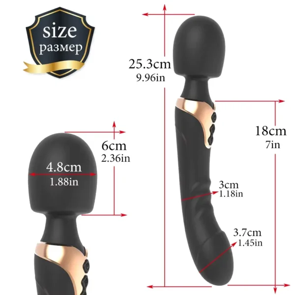 Powerful Dual-Motor Silicone Dildo – G-Spot and Clitoral Massaging Wand for Couples - Image 3