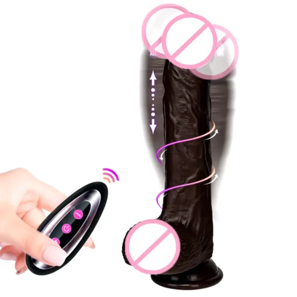 Peristaltic Vibrator with Suction Cup and Remote Control – Soft and Realistic Silicone Dildo for Women - Image 4