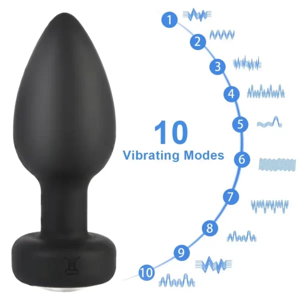 Controlled Anal Plug Vibrator – Prostate Massager with 10 Speeds for Men and Women - Image 2