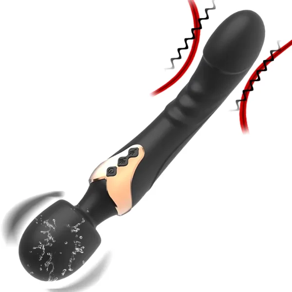 Powerful Dual-Motor Silicone Dildo – G-Spot and Clitoral Massaging Wand for Couples - Image 7