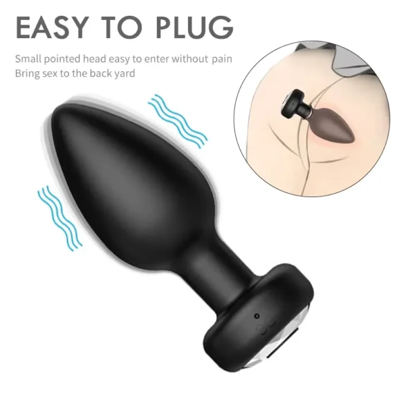 Controlled Anal Plug Vibrator – Prostate Massager with 10 Speeds for Men and Women - Image 5