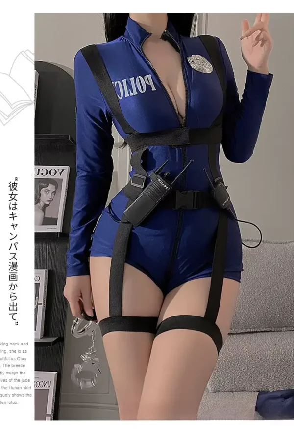 Sexy Police Uniform for Women – Erotic Lingerie Costume - Image 2